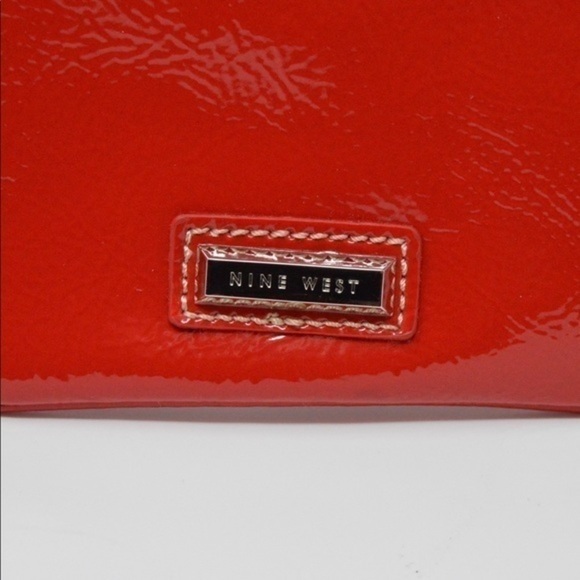 Nine West Red Vegan Patent Leather Wristlet/Clutch - Picture 6 of 7